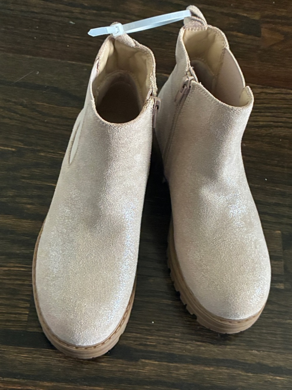 Nordstrom Girls Sparkle Pink Chelsea Boots size 1
